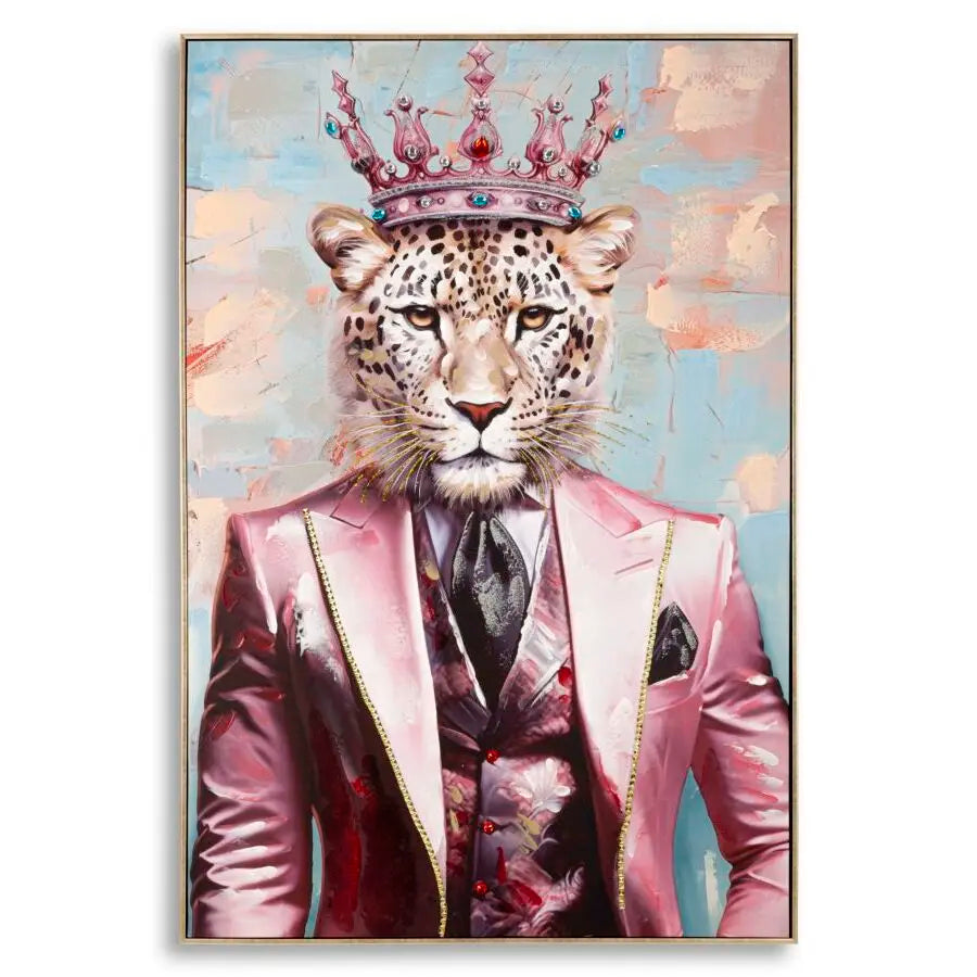 Quadro King Tigre dipinto su tela