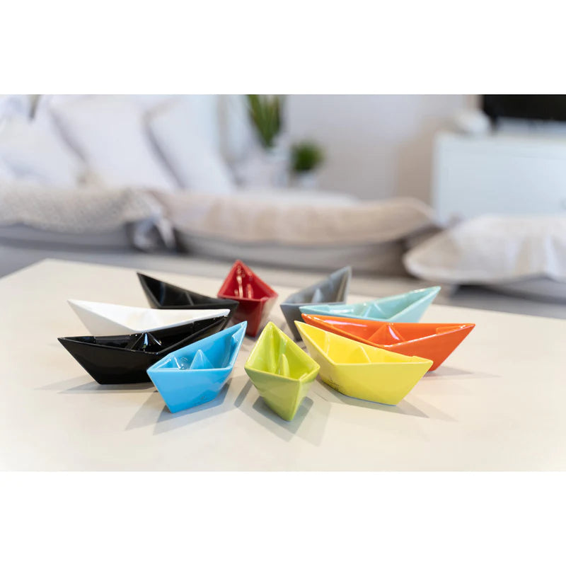 Barchetta Origami - Crescentini- Colore Giallo Formato Medio 21cm
