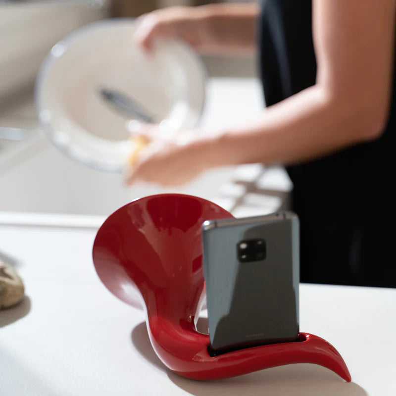 Scaramaz - Crescentini - Amplificatore di ceramica per Smartphone - Colore Celeste Tiffany