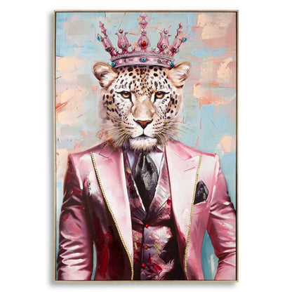 Quadro King Tigre dipinto su tela