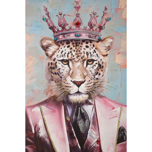 Quadro King Tigre dipinto su tela