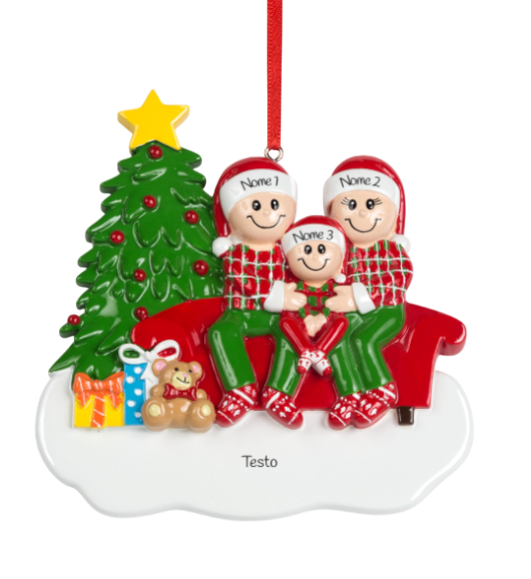 Famiglia sul divano per 3