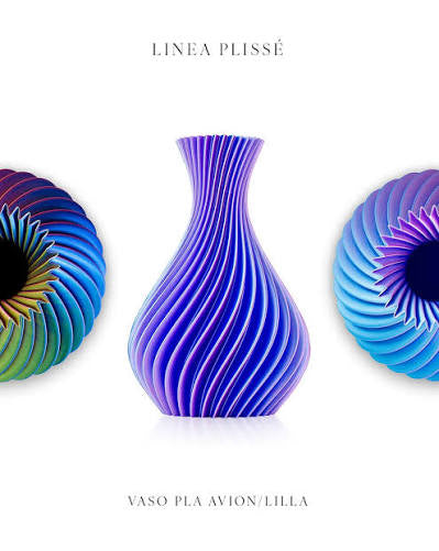 Vaso Celeste e Viola a spirale Madrhelen Paris