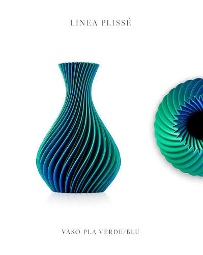 Vaso Celeste e Viola a spirale Madrhelen Paris