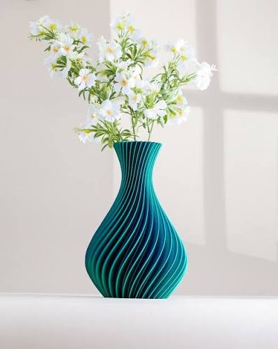 Vaso Celeste e Viola a spirale Madrhelen Paris